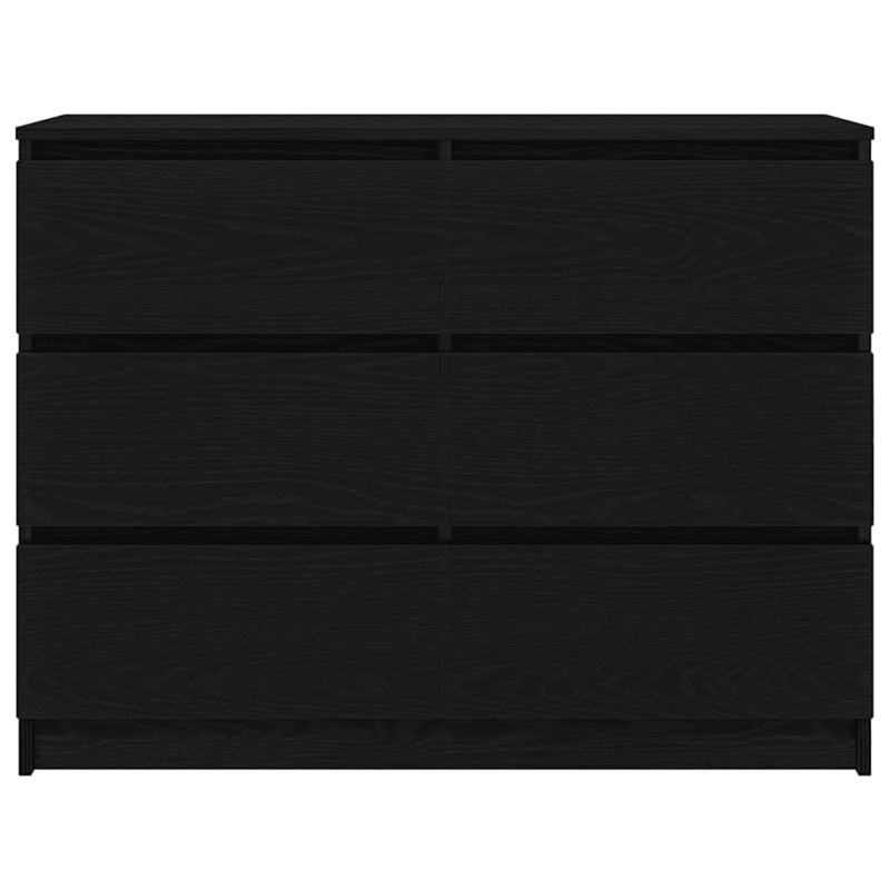 Sideboard Schwarz Eichen-Optik 100x35x76 cm Holzwerkstoff