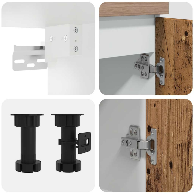 11-tlg. Küchenschrank-Set Lyon Altholz-Optik Holzwerkstoff