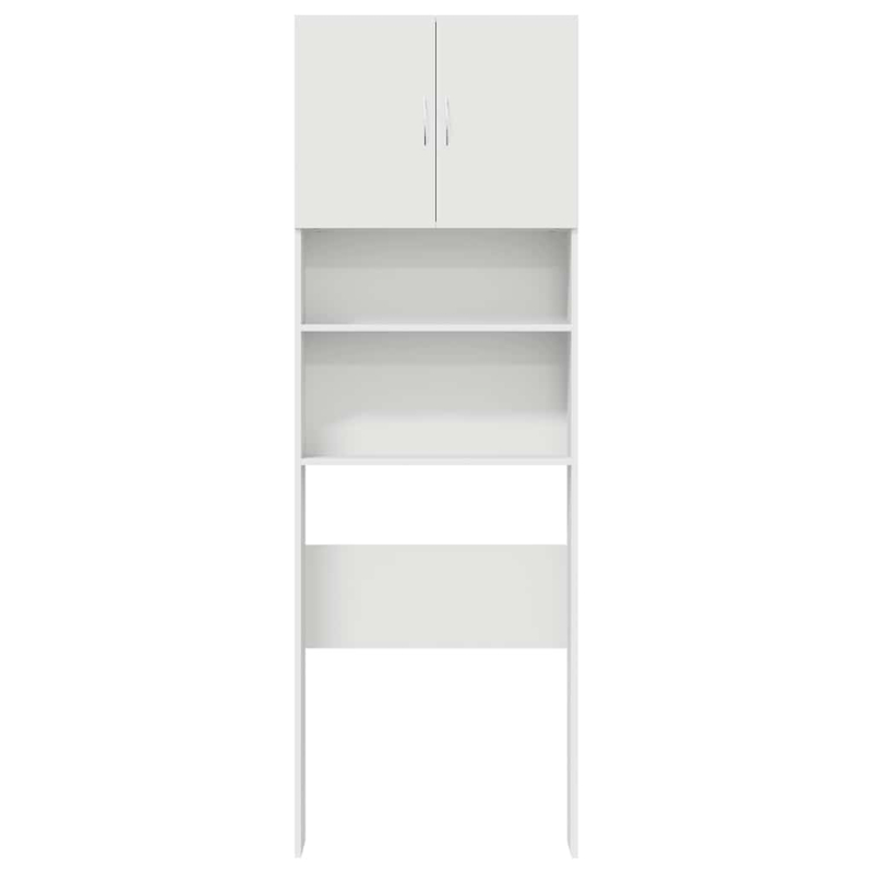 Waschmaschinenschrank Weiß 64x24x190 cm Holzwerkstoff
