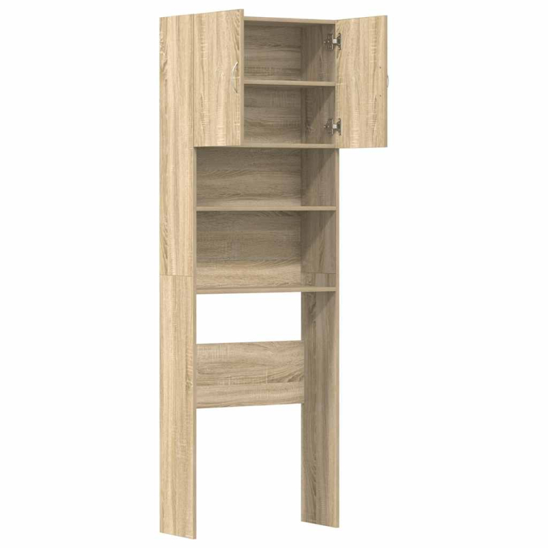 Waschmaschinenregal Sonoma-Eiche 64x24x190 cm Holzwerkstoff
