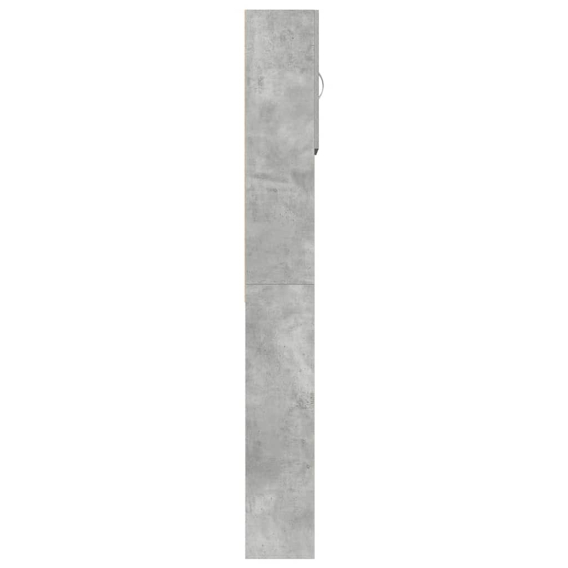 Waschmaschinenschrank Betongrau 64x24x190 cm Holzwerkstoff