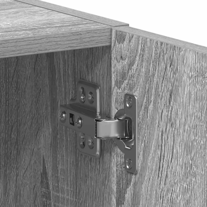 Waschmaschinenschrank Grau Sonoma 64x24x190 cm Holzwerkstoff