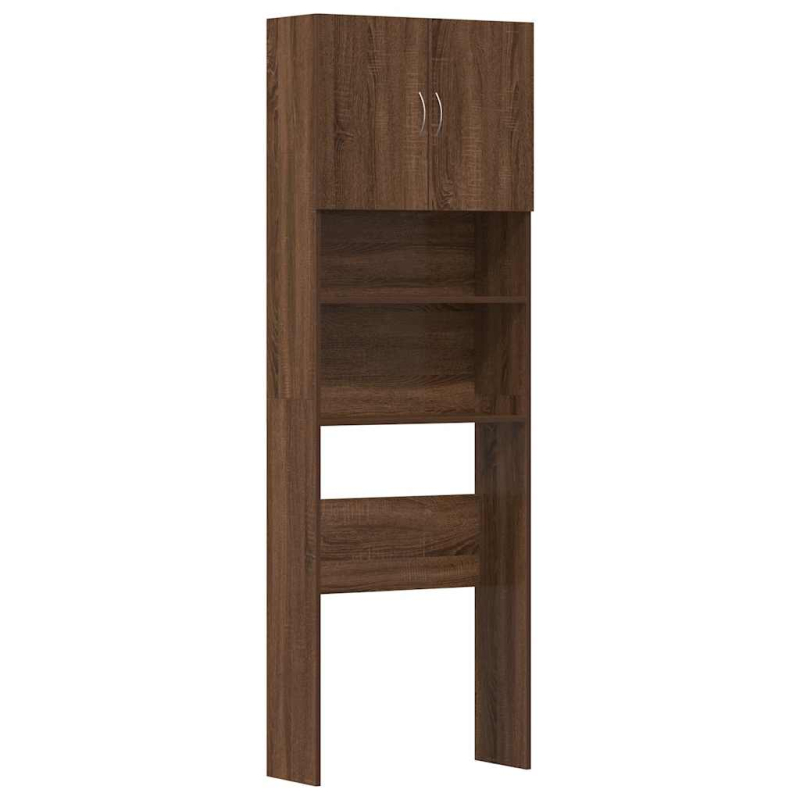 Waschmaschinenschrank Braun Eichen-Optik 64x24x190 cm