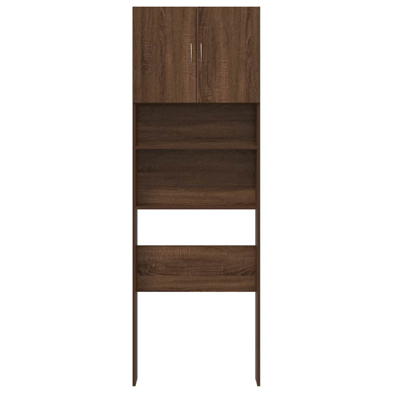 Waschmaschinenschrank Braun Eichen-Optik 64x24x190 cm