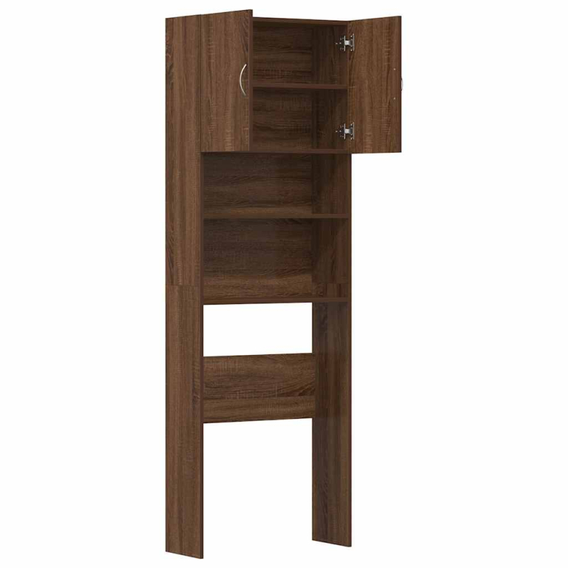 Waschmaschinenschrank Braun Eichen-Optik 64x24x190 cm