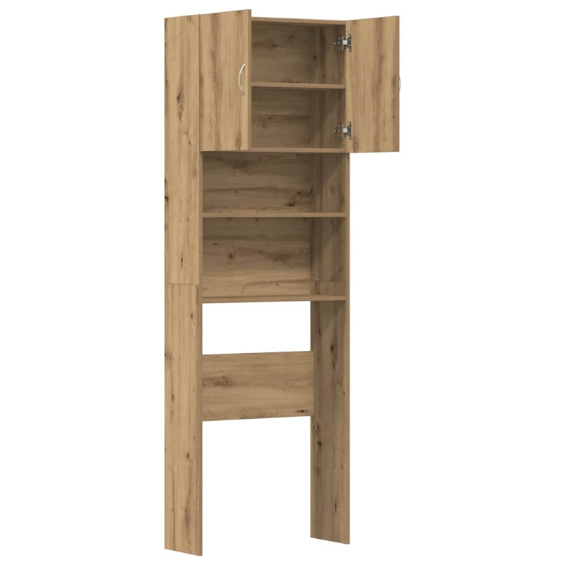 Waschmaschinenschrank Artisan-Eiche 64x24x190 cm Holzwerkstoff
