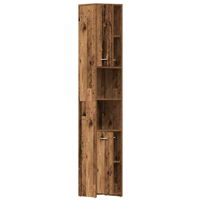 Badschrank Altholz-Optik 30x30x183,5 cm Holzwerkstoff