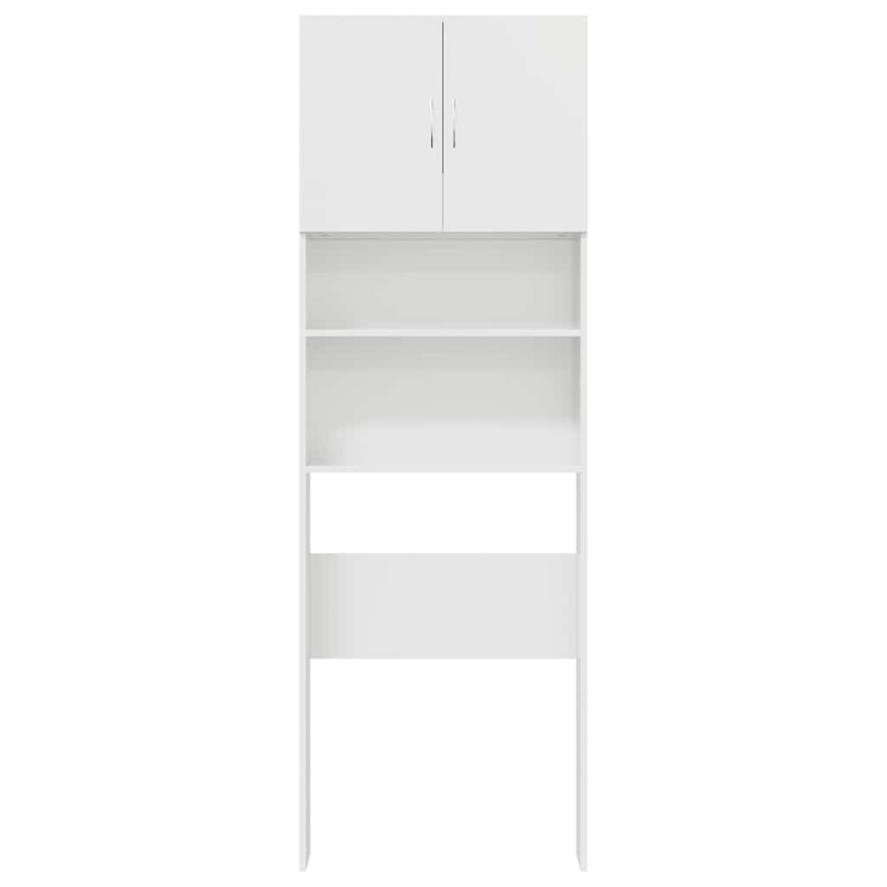 Waschmaschinenschrank Hochglanz-Weiß 64x24x190 cm Holzwerkstoff