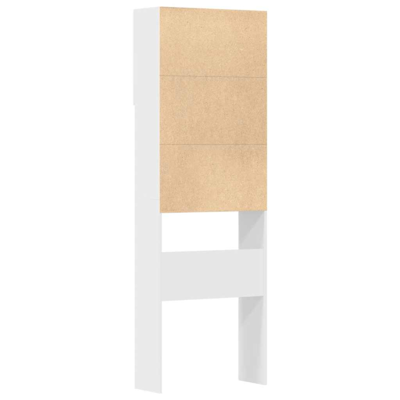 Waschmaschinenschrank Hochglanz-Weiß 64x24x190 cm Holzwerkstoff