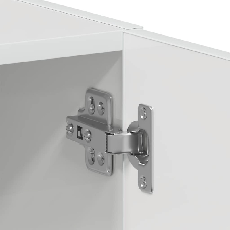 Waschmaschinenschrank Hochglanz-Weiß 64x24x190 cm Holzwerkstoff