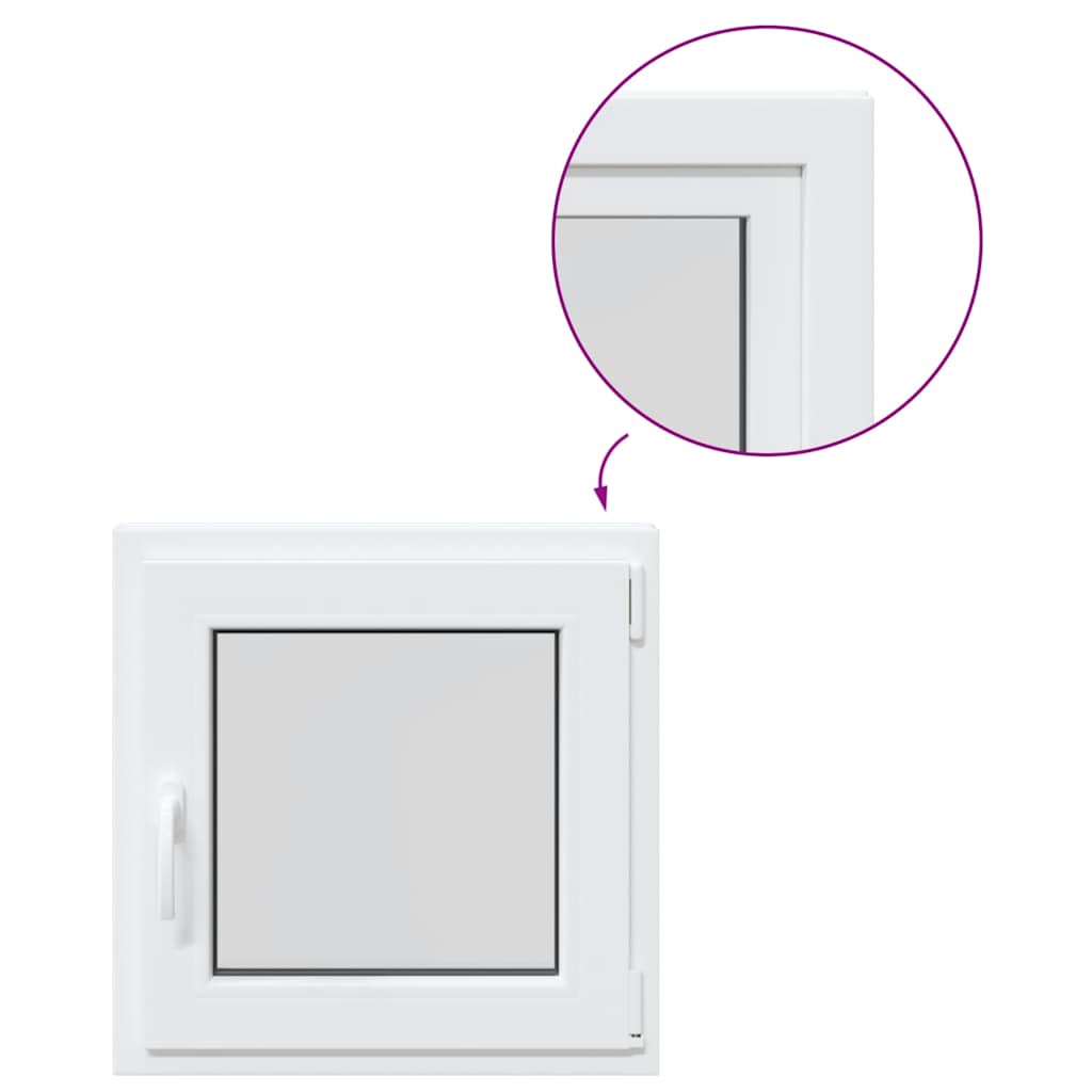 Kellerfenster RISOR 50x50 cm Drehkipp DIN Rechts Weiß