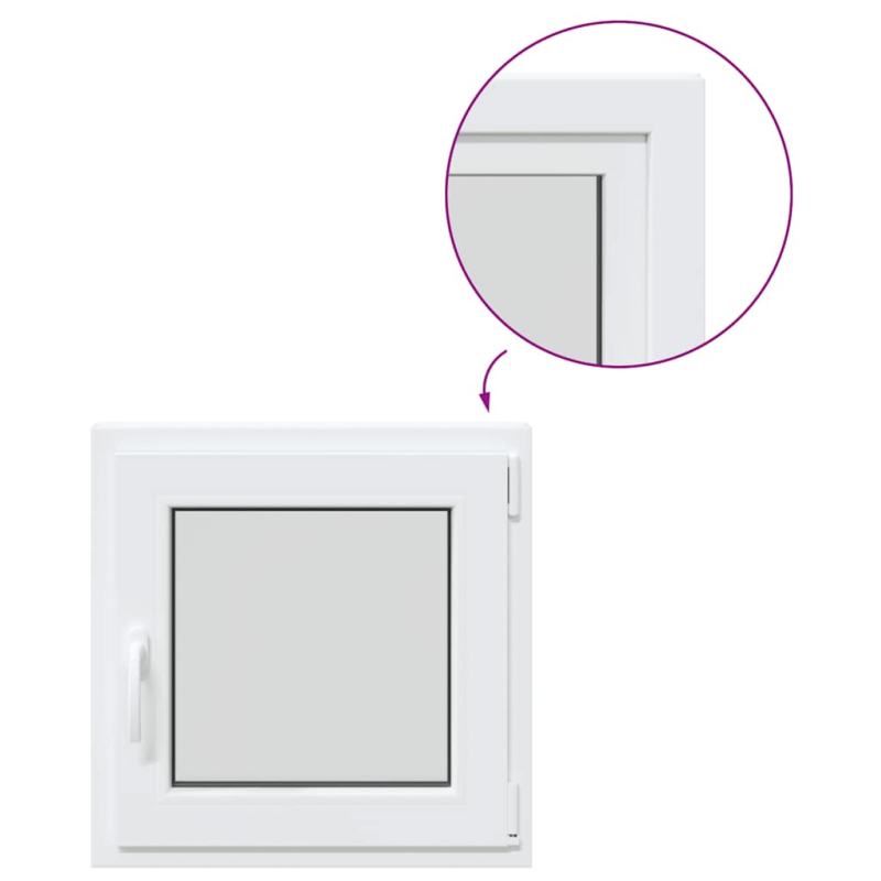 Kellerfenster RISOR 60x60 cm Dreh Kipp DIN Rechts Weiß