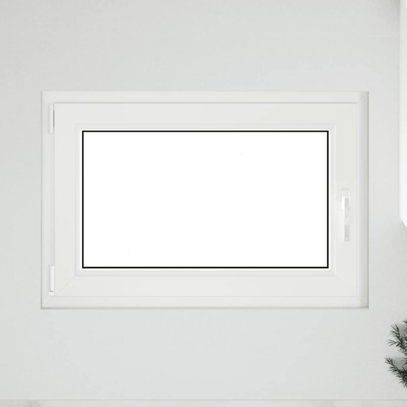Kellerfenster RISOR 60x80 cm Dreh Kipp DIN Links Weiß