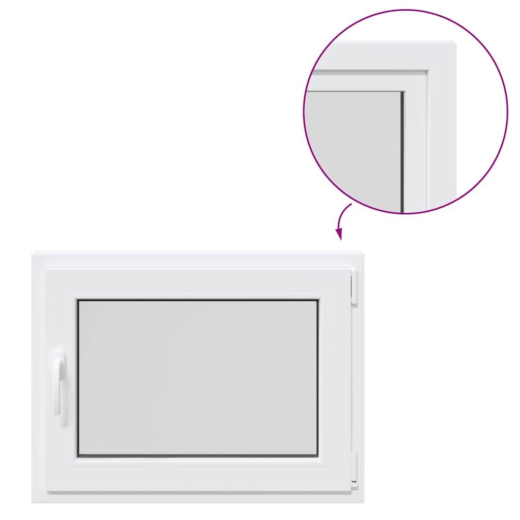 Kellerfenster RISOR 80x50 cm Drehkipp DIN Rechts Weiß