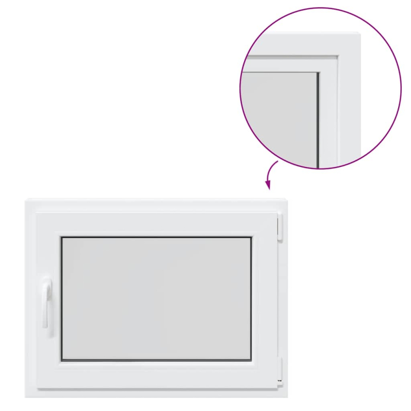 Kellerfenster RISOR 80x60 cm Dreh Kipp DIN Rechts Weiß