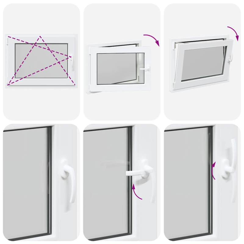 Kellerfenster RISOR 80x60 cm Dreh Kipp DIN Links Weiß