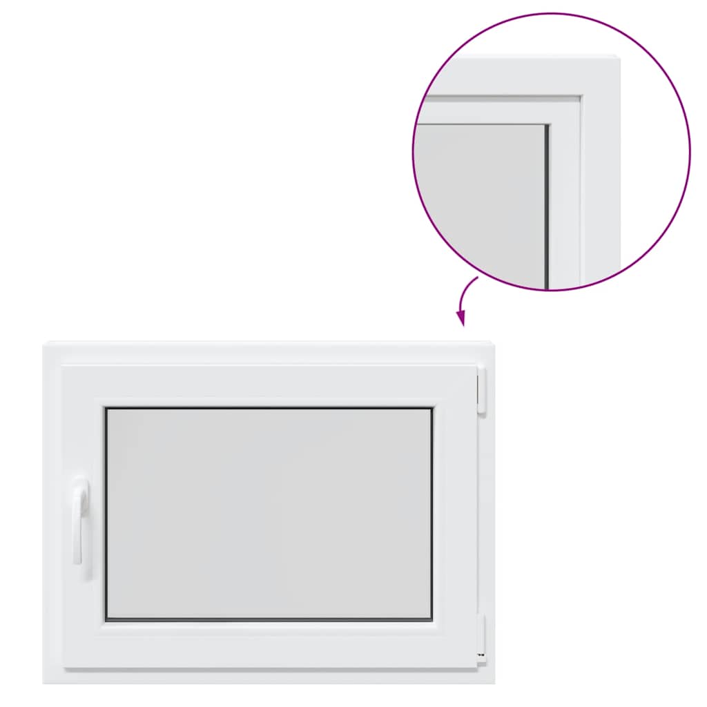 Kellerfenster RISOR 80x70 cm Drehkipp DIN Rechts Weiß