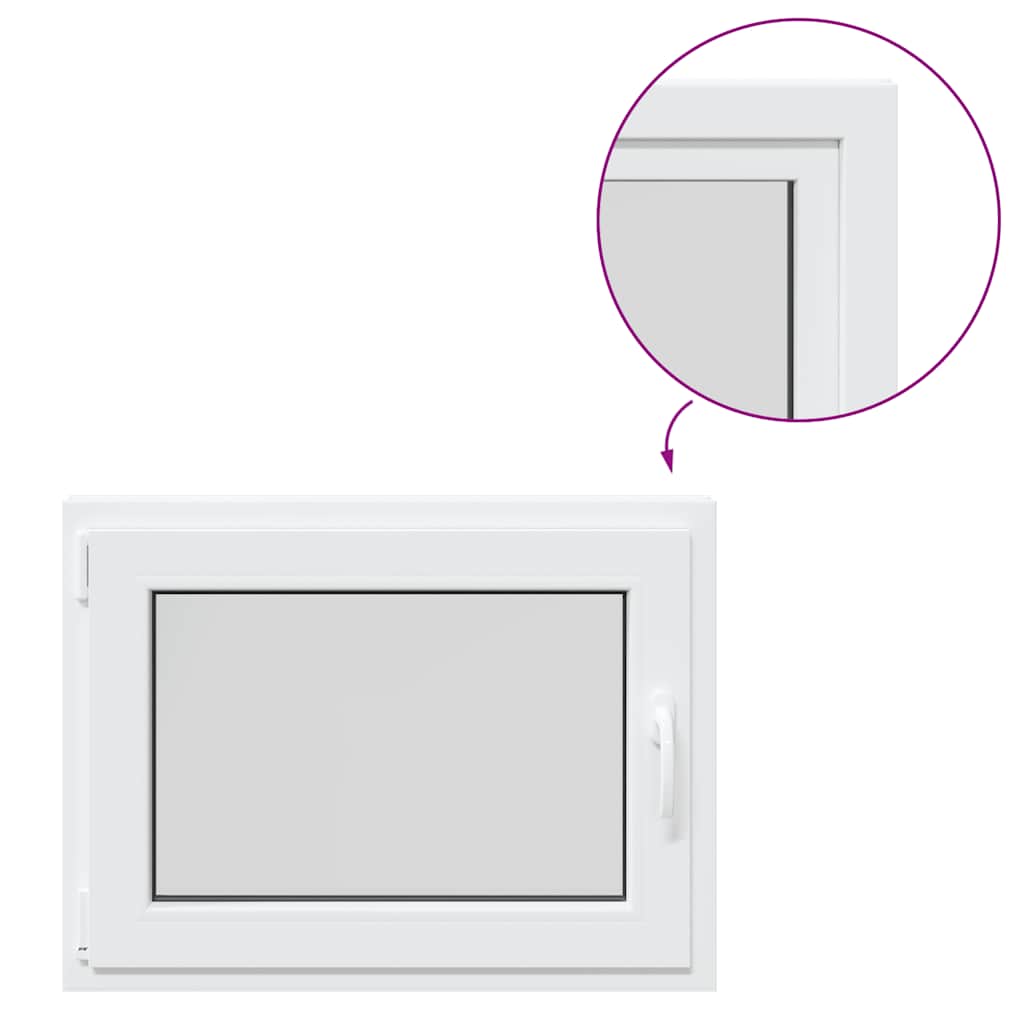Kellerfenster RISOR 80x70 cm Drehkipp DIN Links Weiß
