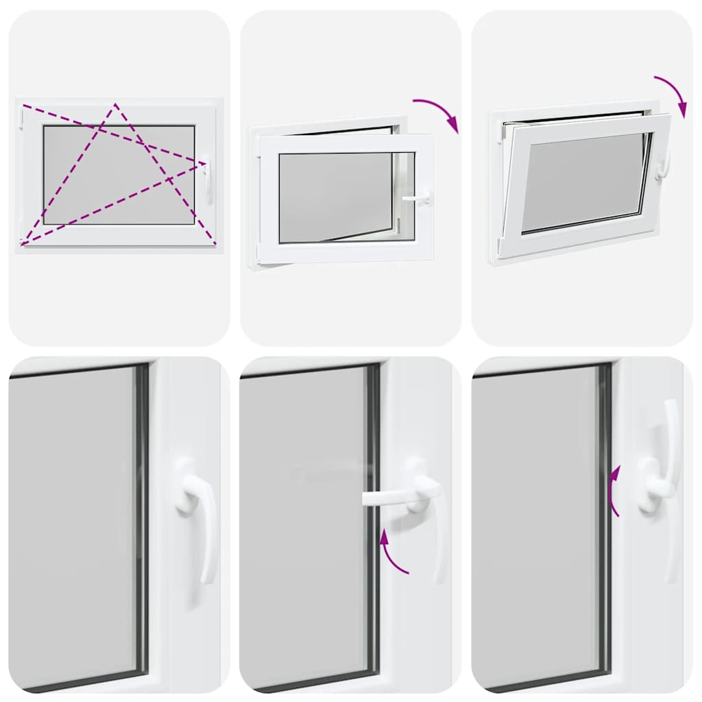 Kellerfenster RISOR 80x70 cm Drehkipp DIN Links Weiß