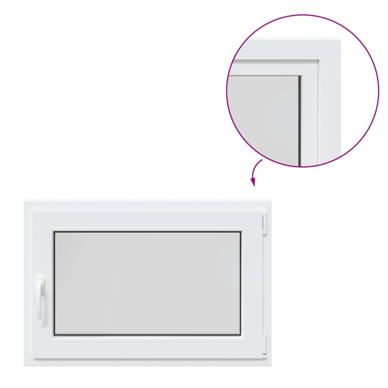 Kellerfenster RISOR 90x50 cm Drehkipp DIN Rechts Weiß