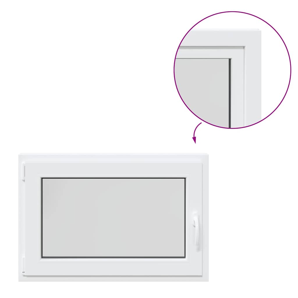 Kellerfenster RISOR 90x50 cm Drehkipp DIN Links Weiß