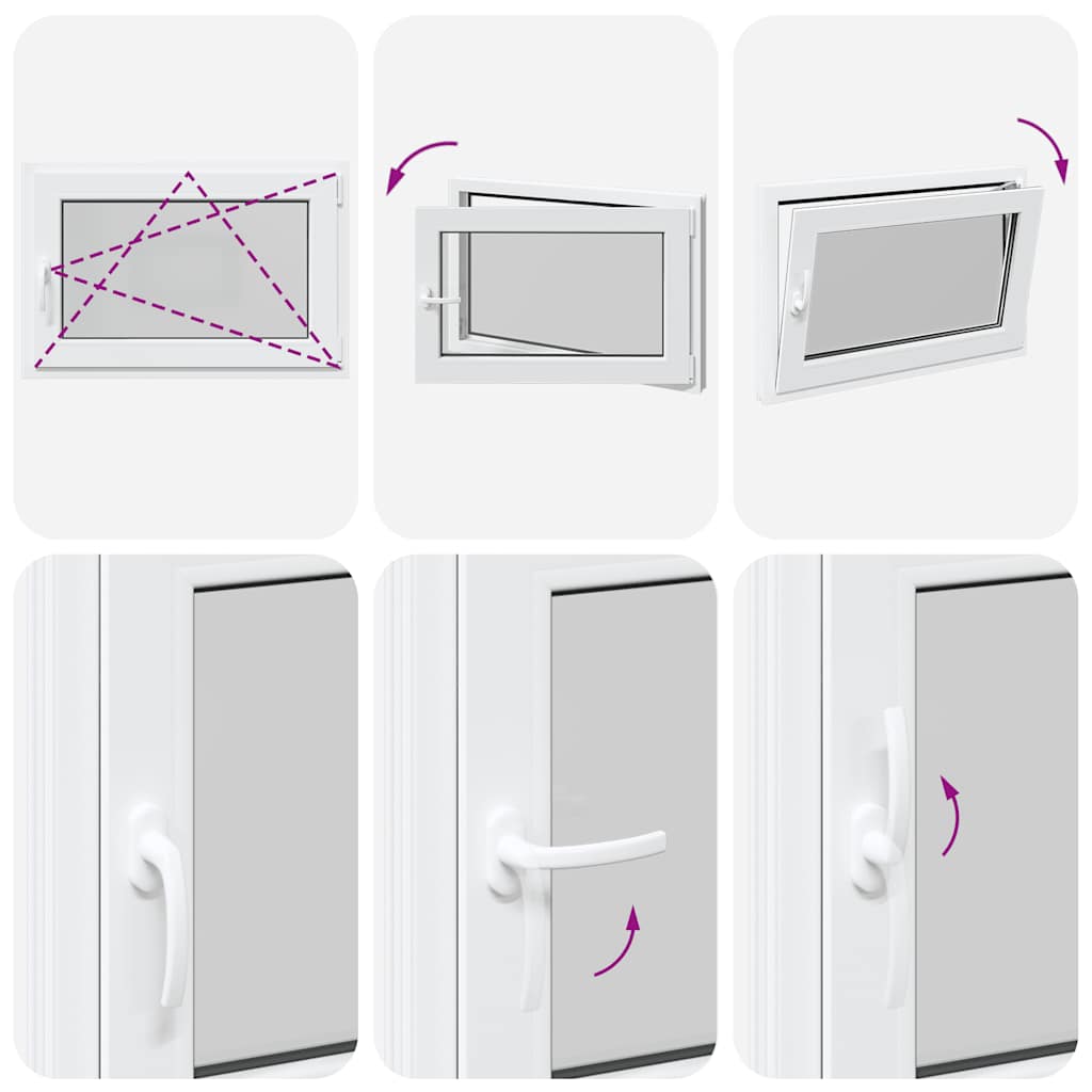 Kellerfenster RISOR 90x70 cm Drehkipp DIN Rechts Weiß