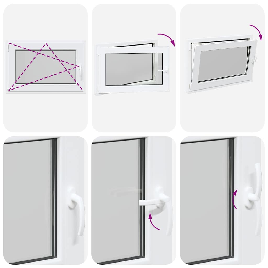 Kellerfenster RISOR 90x70 cm Drehkipp DIN Links Weiß