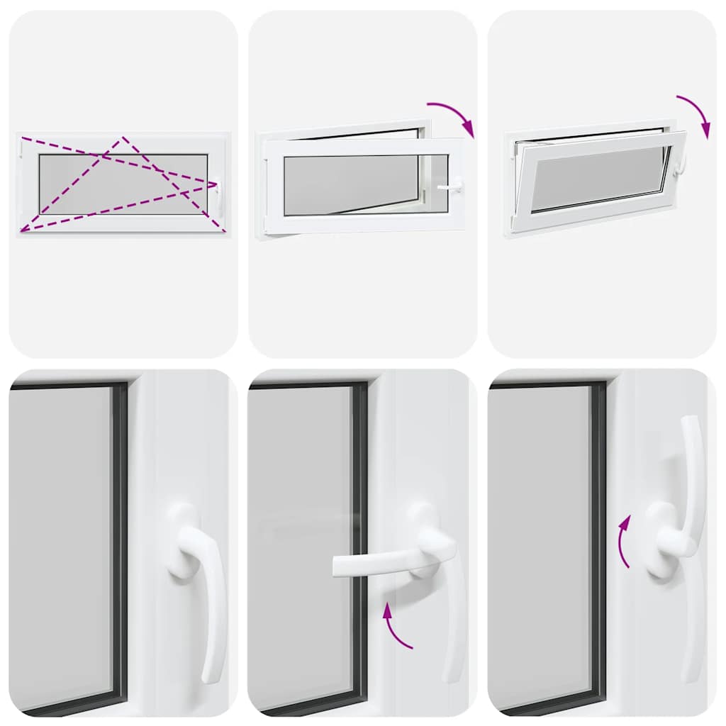 Kellerfenster RISOR 100x50 cm Drehkipp DIN Links Weiß