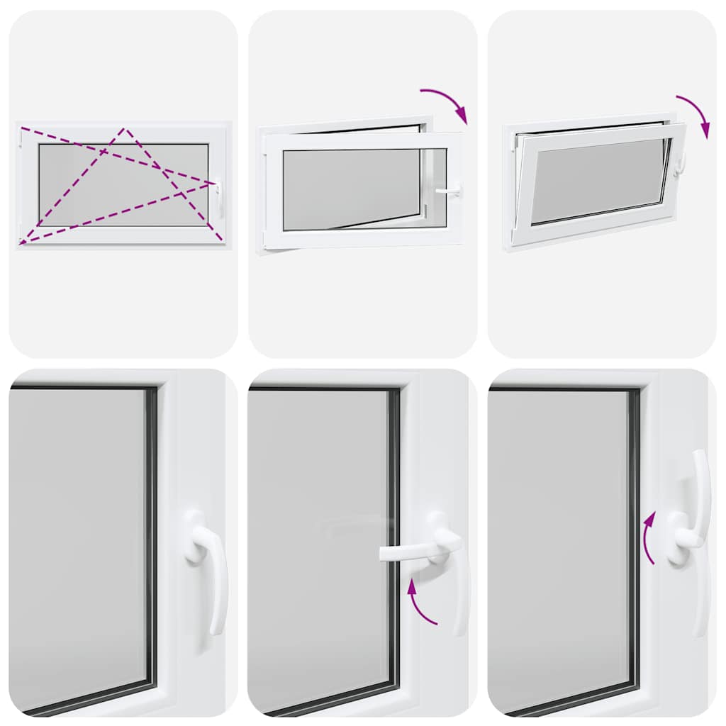Kellerfenster RISOR 100x70 cm Drehkipp DIN Links Weiß