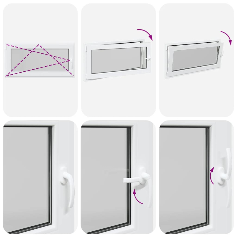 Kellerfenster RISOR 120x60 cm Dreh Kipp DIN Links Weiß