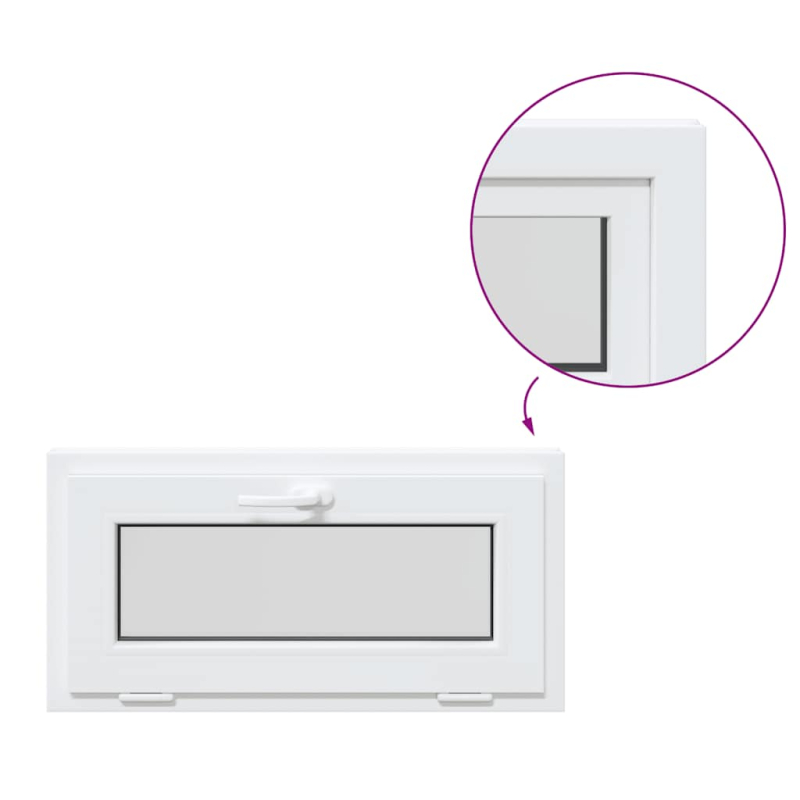 Kellerfenster RISOR 80x40 cm Kipp 2-fach Verglasung Weiß