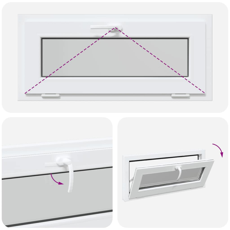 Kellerfenster RISOR 90x40 cm Kipp 2-fach Verglasung Weiß