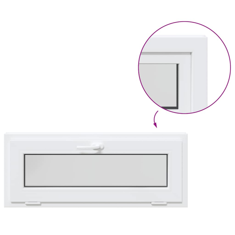 Kellerfenster RISOR 100x40 cm Kipp 2-fach Verglasung Weiß