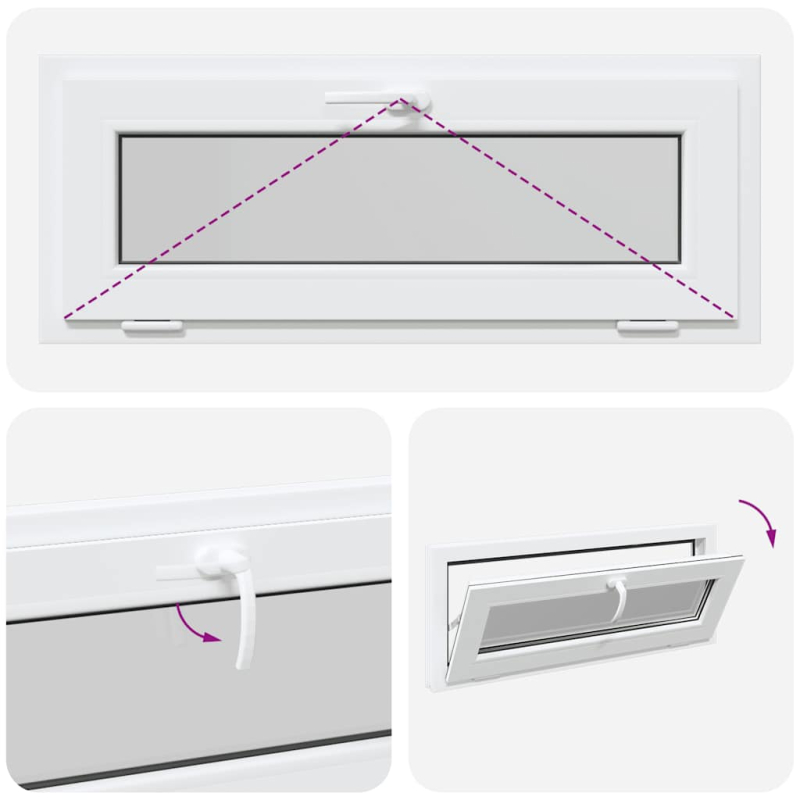 Kellerfenster RISOR 100x40 cm Kipp 2-fach Verglasung Weiß