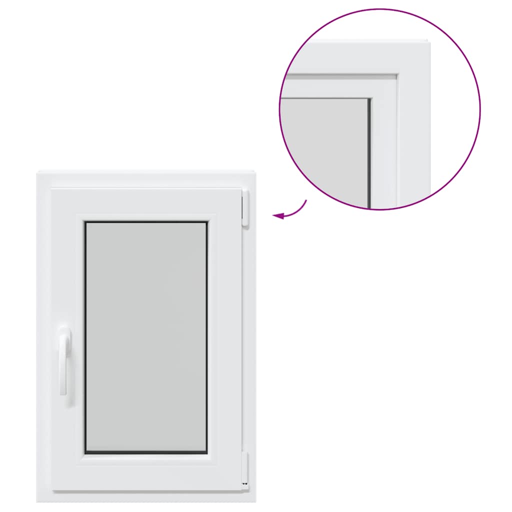 Kellerfenster RISOR 50x75 cm Drehkipp DIN Rechts Weiß