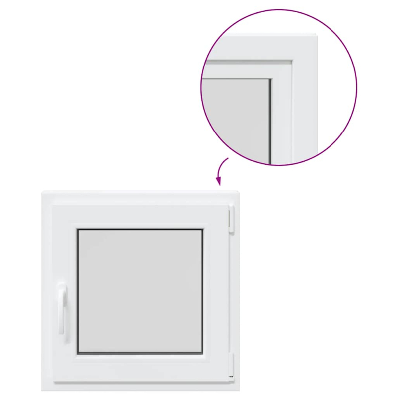 Kellerfenster RISOR 60x60 cm Dreh Kipp DIN Rechts Weiß