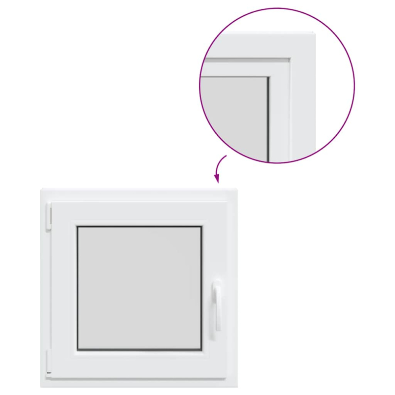 Kellerfenster RISOR 60x60 cm Dreh Kipp DIN Links Weiß