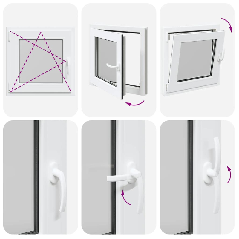 Kellerfenster RISOR 60x60 cm Dreh Kipp DIN Links Weiß