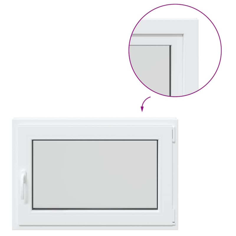 Kellerfenster RISOR 60x90 cm Dreh Kipp DIN Rechts Weiß