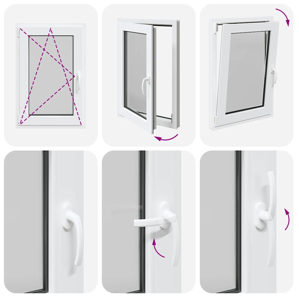 Kellerfenster RISOR 60x100 cm Drehkipp DIN Links Weiß