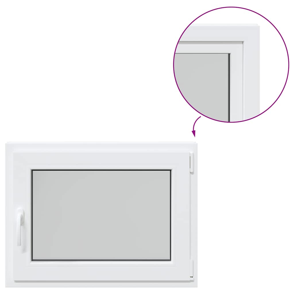 Kellerfenster RISOR 80x50 cm Drehkipp DIN Rechts Weiß