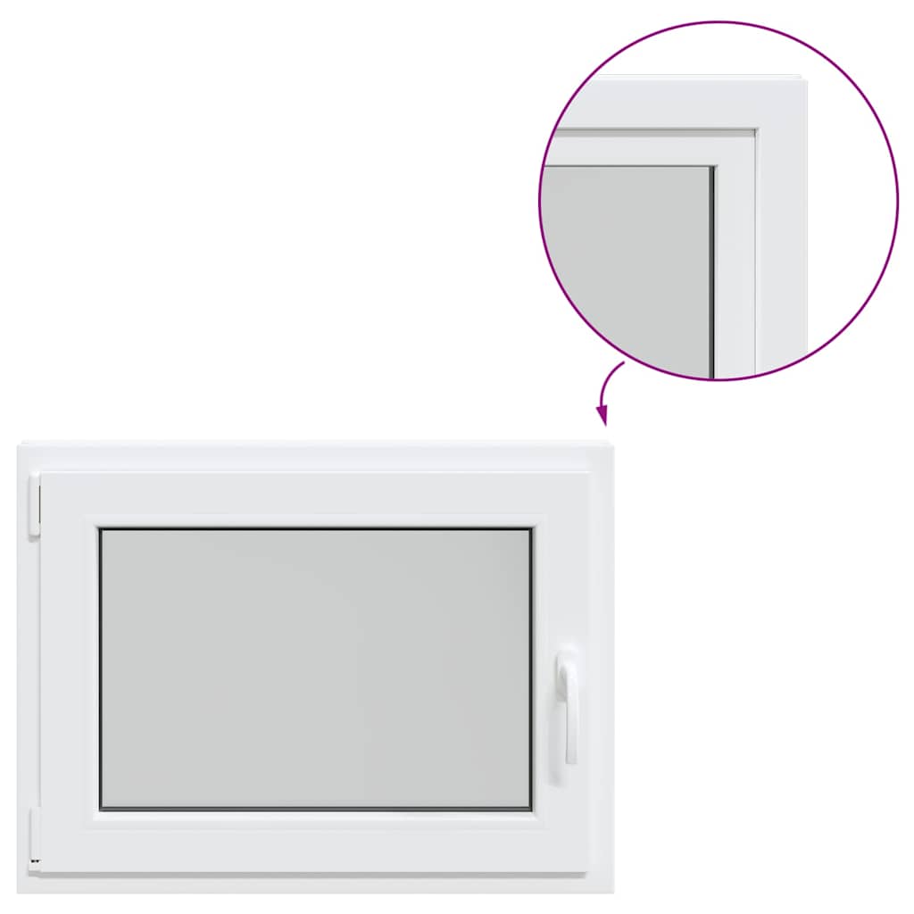 Kellerfenster RISOR 80x50 cm Drehkipp DIN Links Weiß