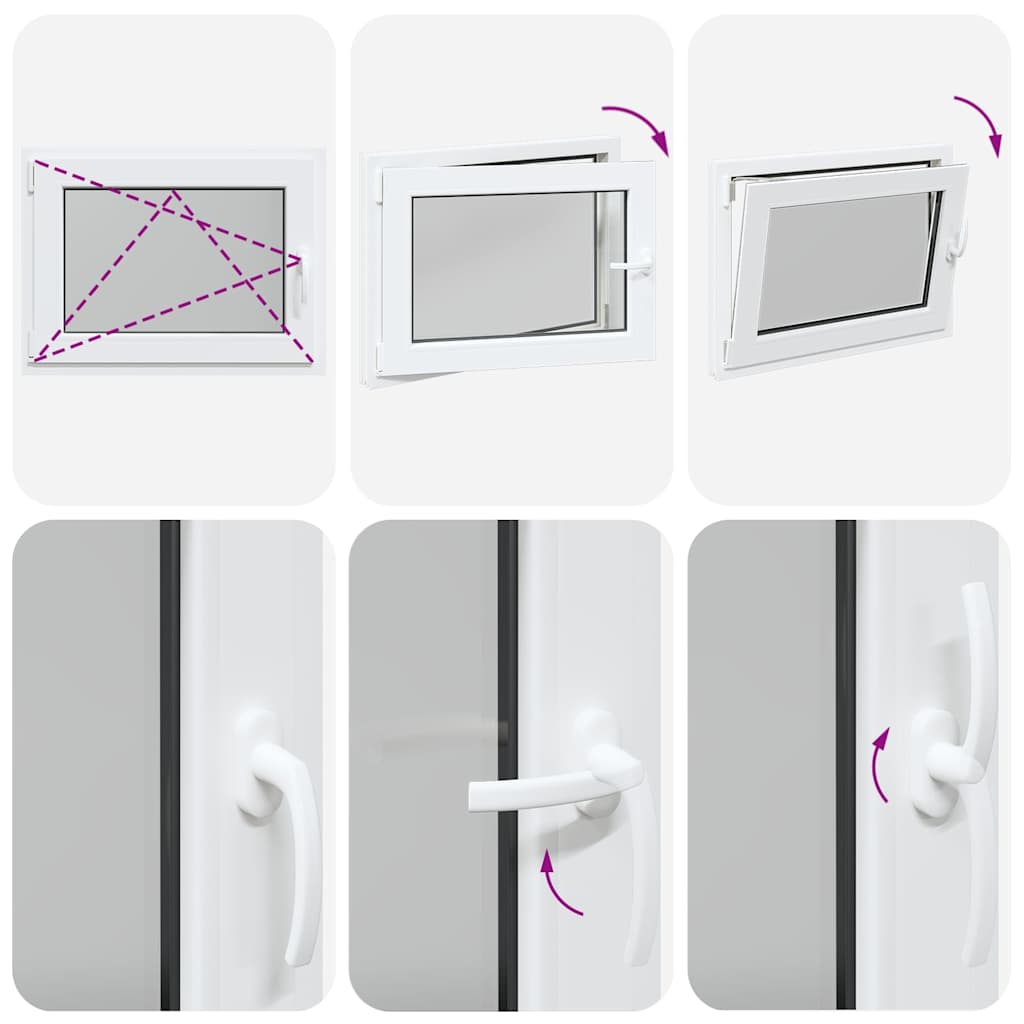 Kellerfenster RISOR 80x50 cm Drehkipp DIN Links Weiß