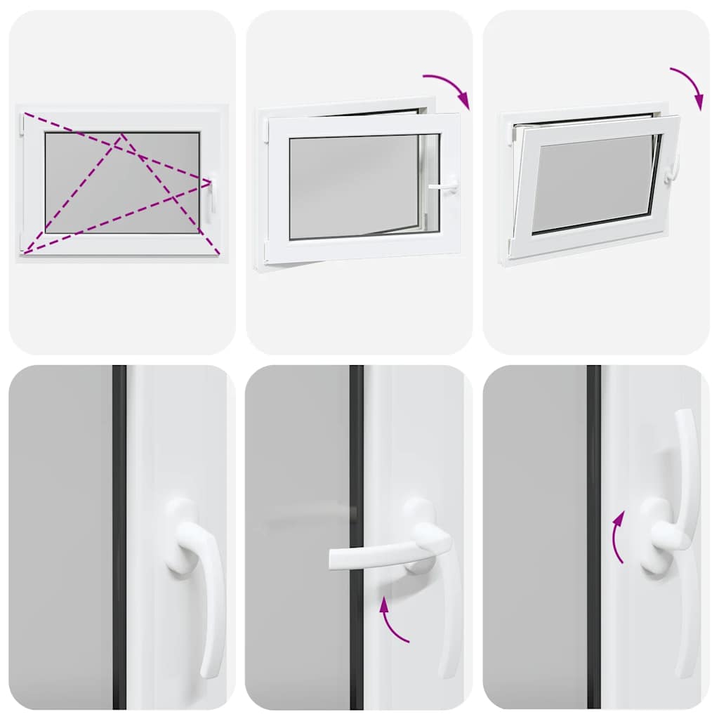 Kellerfenster RISOR 80x70 cm Drehkipp DIN Links Weiß