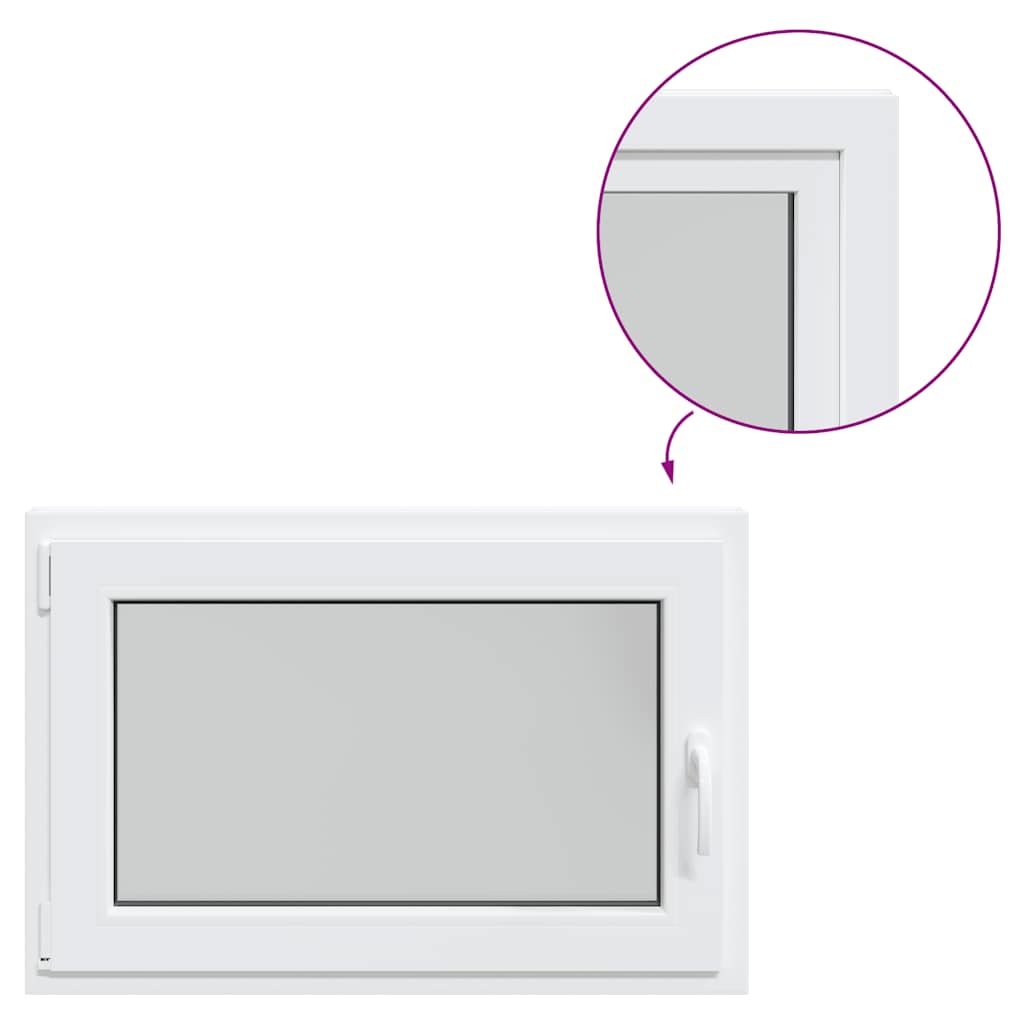 Kellerfenster RISOR 90x50 cm Drehkipp DIN Links Weiß