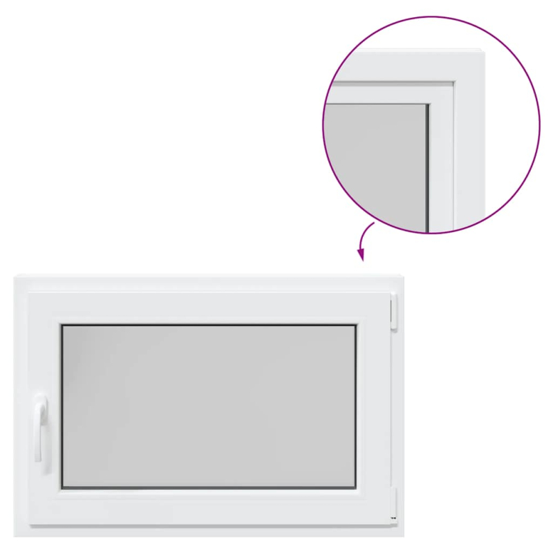 Kellerfenster RISOR 90x60 cm Dreh Kipp DIN Rechts Weiß