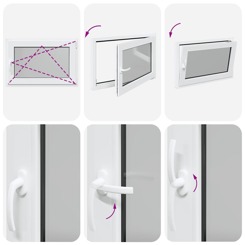 Kellerfenster RISOR 90x70 cm Drehkipp DIN Rechts Weiß