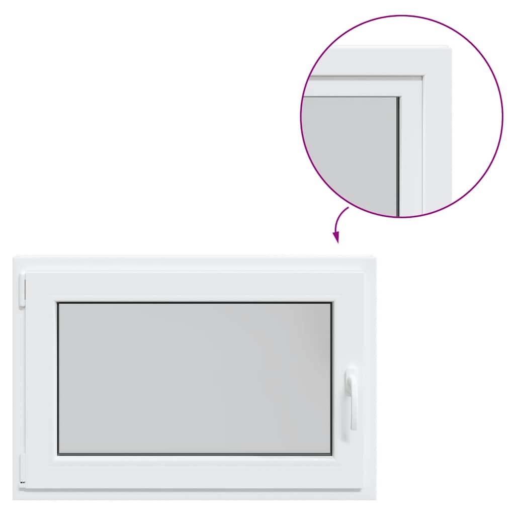 Kellerfenster RISOR 90x70 cm Drehkipp DIN Links Weiß