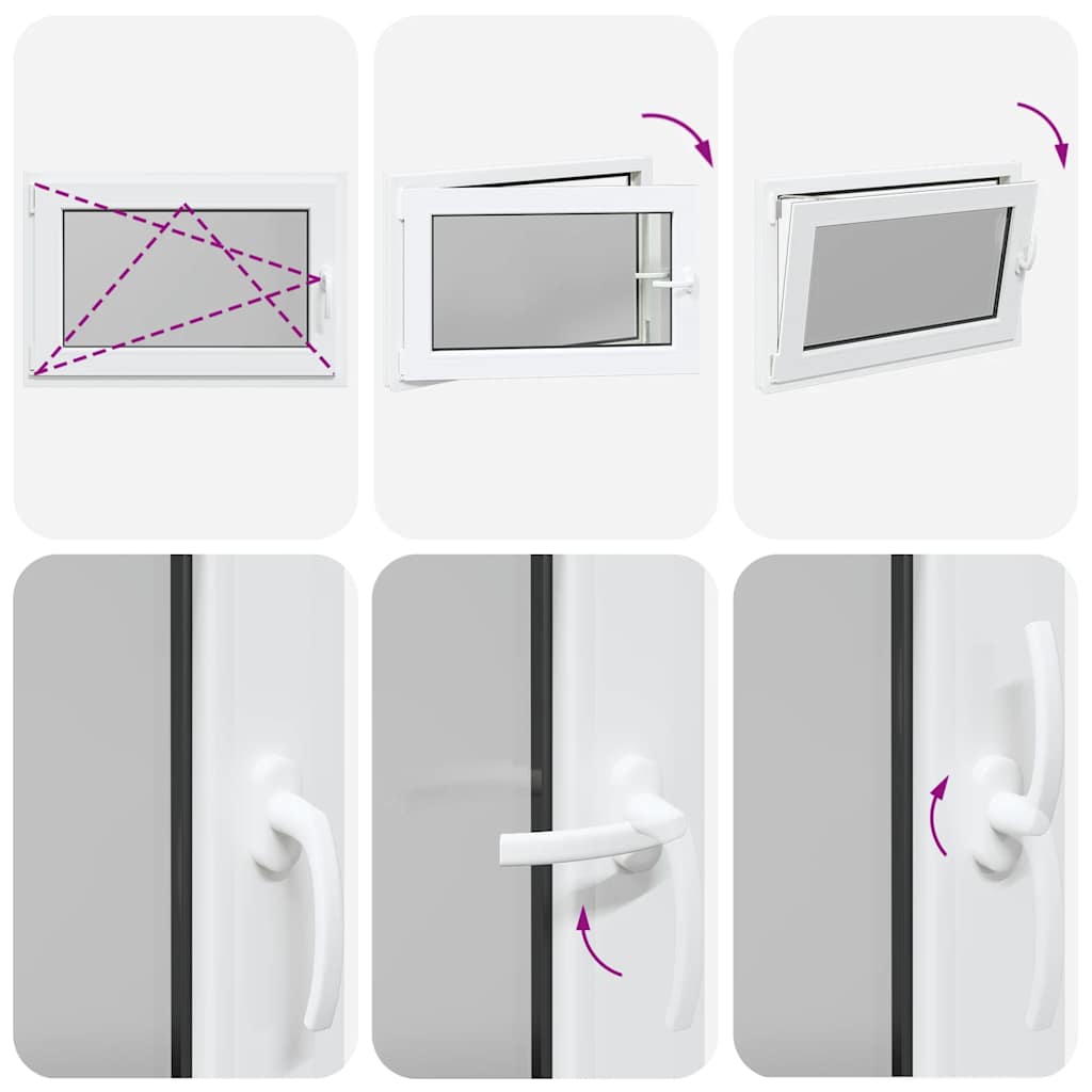Kellerfenster RISOR 90x70 cm Drehkipp DIN Links Weiß