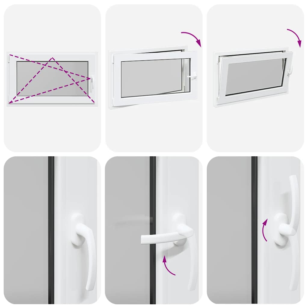 Kellerfenster RISOR 100x50 cm Drehkipp DIN Links Weiß
